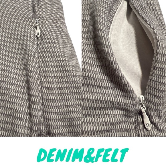 Lululemon Runderful 1/2 Zip Mini Check Pique White Heathered Slate | PRELOVED 🩶 - Picture 12 of 16